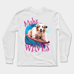 WAVES Australian Shepherd Long Sleeve T-Shirt